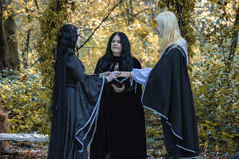 Pagan wedding in the woods