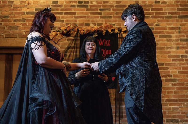 Goth wedding, image by Dark Devotion Images